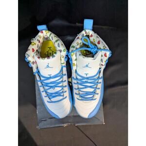 Jordan 12 Retro GS "Emoji" University Blue Size 6.5Y Excellent DQ4365-114